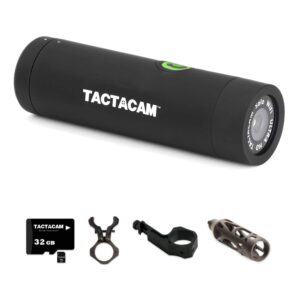 tactacam solo wi-fi hunting action camera + barrel/scope mount, under scope rail mount, bow stabilizer mount and 32gb microsd card