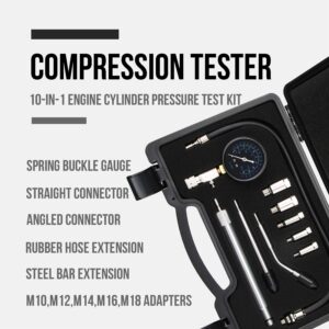 Lichamp Engine Compression Tester Automotive, Master Petrol Engine Cylinder Pressure Gauge for Motorcycle Car Truck