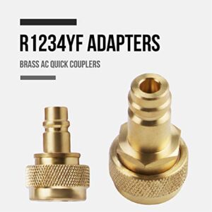 Lichamp Car A/C R1234YF R134A Adapters, AC R134 R1234 R 134A 1234YF Quick Couplers Connectors Kit