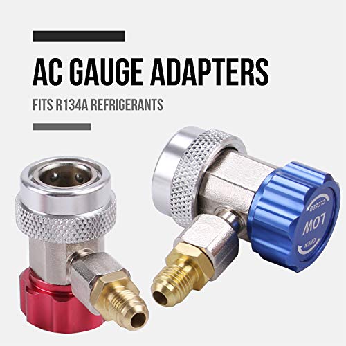 Lichamp Car A/C R1234YF R134A Adapters, AC R134 R1234 R 134A 1234YF Quick Couplers Connectors Kit