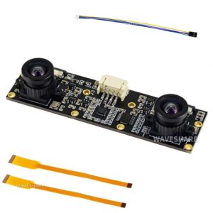 waveshare binocular camera module dual imx219 8 megapixels stereo vision depth vision supports jetson nano developer kit b01and fits raspberry pi cm3/cm3+ expansion boards for ai vision applications