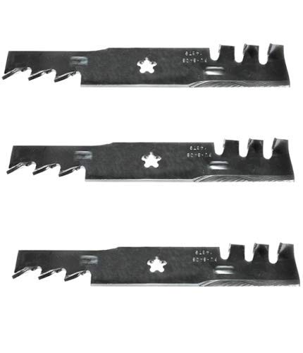 (New) 3 Pk Copperhead Commercial Mulching Blade fit Compatible with Husqvarna 573953001 14-5/8 x 2-1/2 fits 573953001 + Free E-Book for Your Lawn Mower