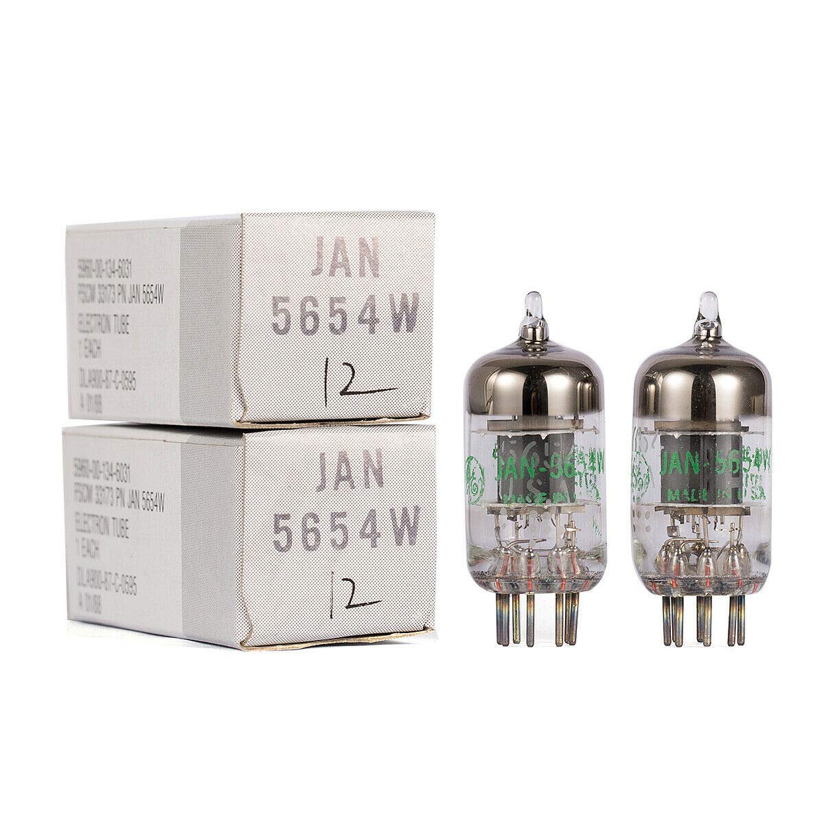 Matched Pair 7-Pin GE JAN 5654W Vacuum Tubes Upgrade for 6AK5/6J1/6Ж1/ EF95/6J1P