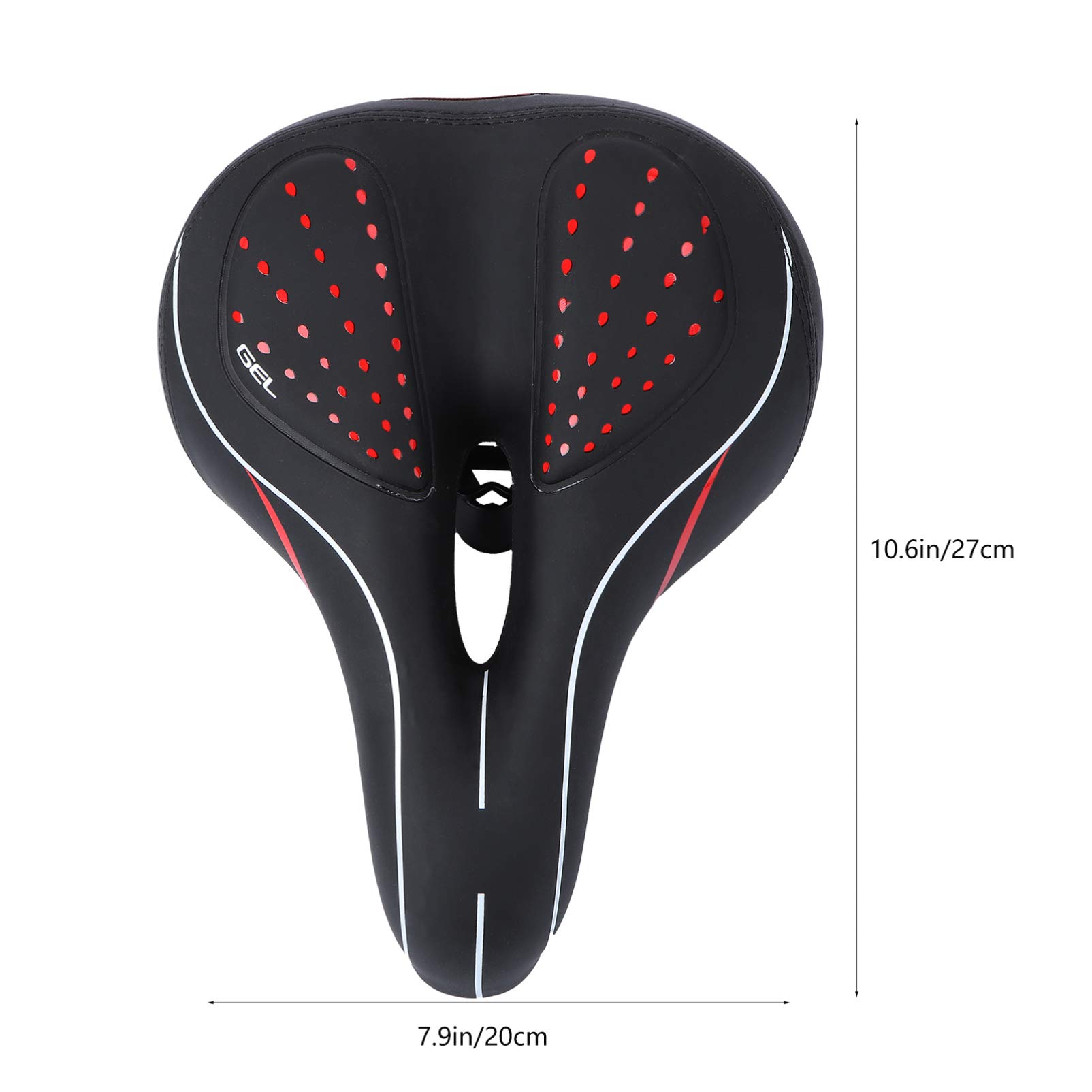 Comfort Bike Seat - Soft Mountain Bike Seat Cushion Reflector Silicone Bike Saddle Mountain Bike Saddle Absorbing for Outdoor Bike Sporting