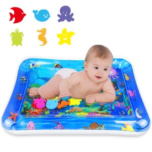 airlab tummy time baby water play mat inflatable toy mat for infant & toddlers activity center for 3 6 9 months newborn boy girl bpa free