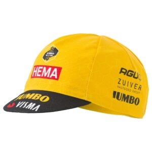 jumbo visma pro team cycling cap of primoz roglic & wout van aert (yellow/black)