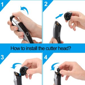 Easy4U Beard Trimmer for Men - Waterproof Cordless Hair Clippers Hair Trimmer Nose Ear Facial Groomer, LED Display USB Rechargeable Multifunctional All-in-One Trimmer