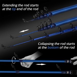 KastKing Compass Telescopic Fishing Rods, Casting Rod, 7ft - Medium Heavy - Fast