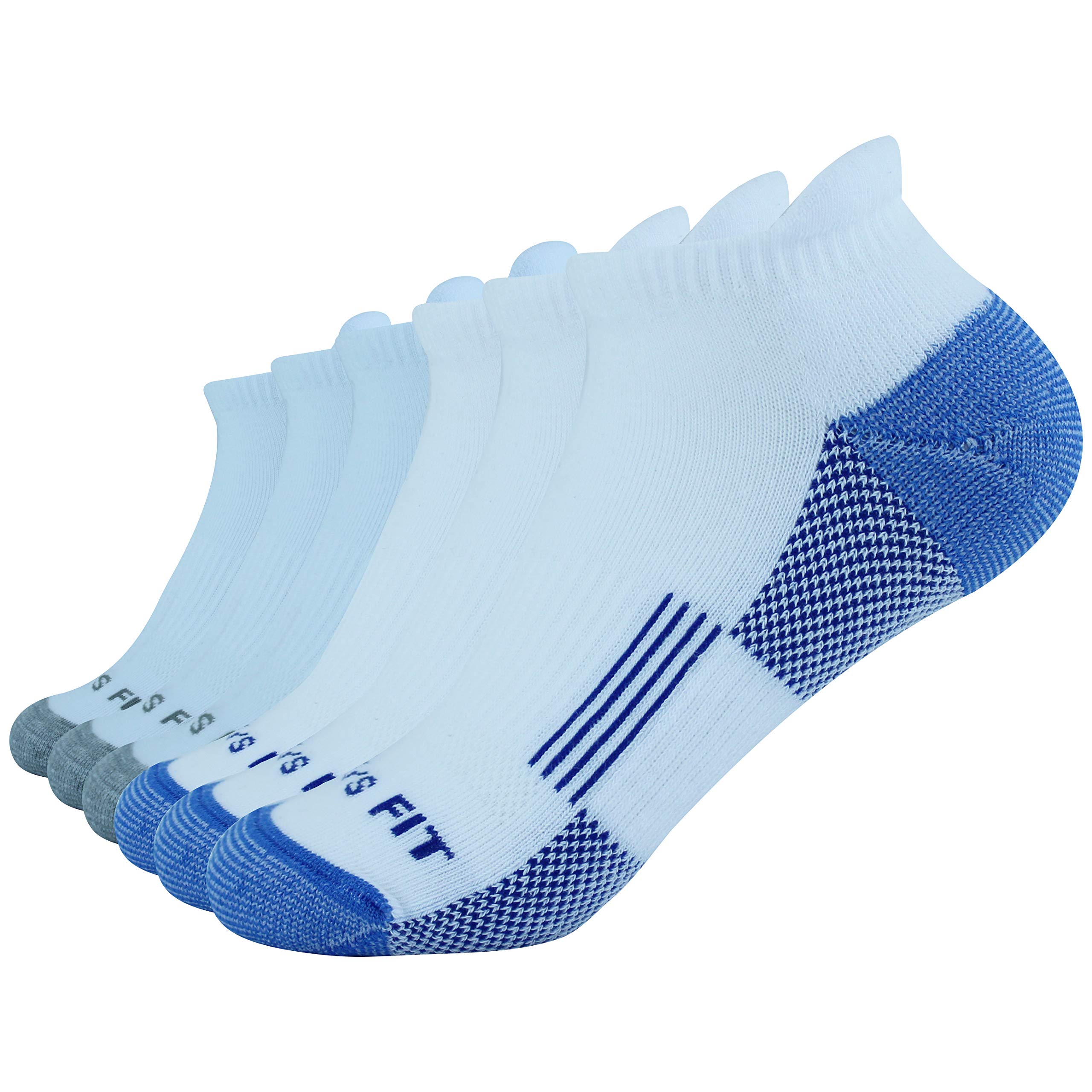 rifix Womens Ankle Running Socks,Cotton Low Cut Athletic Socks,No Show Sports Socks(6p Mix-color2)