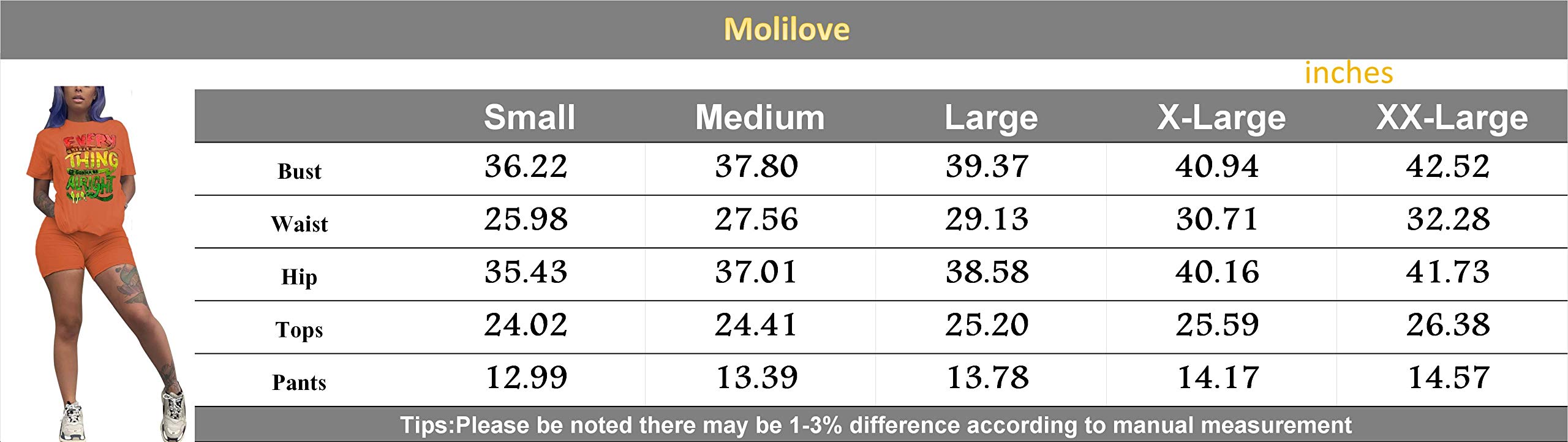 Molilove 2 Piece Outfits for Women Rainbow Short Sleeve Top Shorts Casual Tracksuit Jogging Suit Printed Short Two-Piece Set