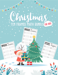 christmas ten frames math bundle for kids