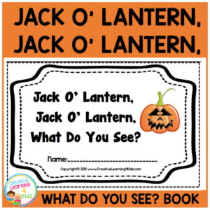 jack o' lantern, jack o' lantern, what do you see? cut & paste book
