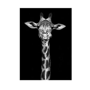 Black and White Animal Painting the Lion & Giraffe & Cheetah Cafe home, office, decoration painting ,wall painting Wall Art Pictures Wall Decor Wall Art Poster Set of 3（11.8"X15.75"）【No Frame】