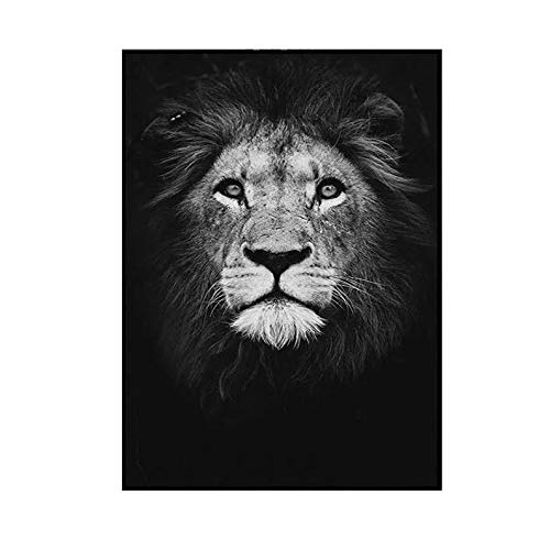 Black and White Animal Painting the Lion & Giraffe & Cheetah Cafe home, office, decoration painting ,wall painting Wall Art Pictures Wall Decor Wall Art Poster Set of 3（11.8"X15.75"）【No Frame】