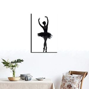 TY-pic2020 Ballet Girl Painting Posters Canvas Painting Yoga Room Ballet Dancers Wall Art Pictures Girls Room Women Bedroom Decor Colour：Black and White Set of 3（11.8"X15.75"）【No Frame】