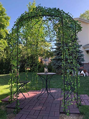 84FT Artificial Vines with Leaves Fake Ivy Foliage Flowers Hanging Garland 12PCS Individual Strands Artificial Tropical Leaves,Home Party Wall Garden Wedding Decors Indoor Outdoor