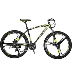 eurobike mountain bike 27.5 for men and women x1 frame adult 3 spoke wheel (yellow)