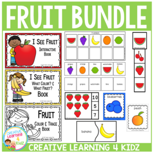 fruit interactive books - matching - puzzles and more set