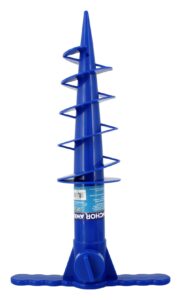 jgr copa beach umbrella anchor sand auger and fishing pole sand anchor (blue)