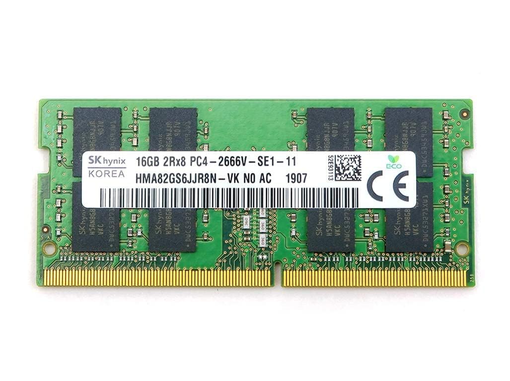 SK HYNIX 16GB 2RX8 DDR4 SO-DIMM PC4-21300 2666MHZ Memory Module HMA82GS6JJR8N-VK