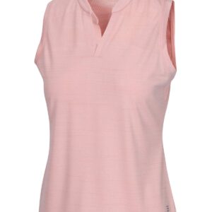 Three Sixty Six Women’s Collarless Golf Polo Shirt - Dry Fit, Breathable, Compression Golf Tops Coral Pink