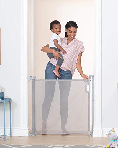 Skip Hop Retractable Mesh Baby Gate, Playview 52-Inch, Grey (Discontinued by Manufacturer)