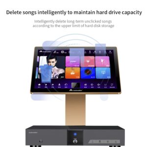 2020 InAndon KV-V5 Pro Karaoke Player 8T, with 2 Wireless Mic, 21.5'' Capacitive Touch Screen Intelligent Voice Keying Machine Real-time Score The Latest Style (KV-V5 Pro+8TB +21.5" Touch Screen)