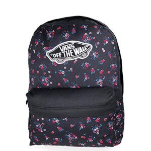 vans women's realm backpack, beauty floral black, one size