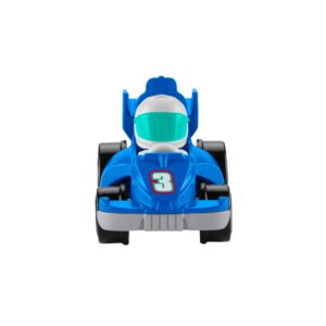 Fisher-Price Little People Wheelies Race Car - GMJ21 ~ Blue #3 Grand Prix Racer