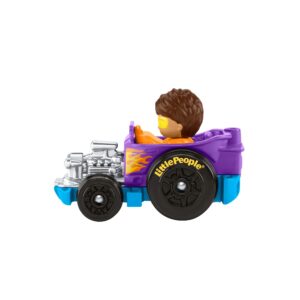 Fisher-Price Little People Wheelies Hot Rod - GMJ23 ~ Purple and Blue Collectible Car