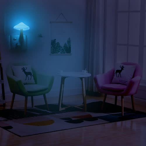 AUSAYE 2Pack LED Night Light Plug in Lamp 7-Color Changing Cute Mushroom Light Sensor Night Lights for Adults Kids NightLight