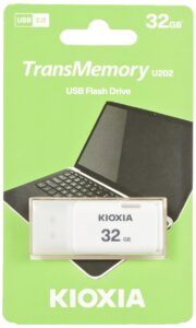 kioxia usb flash drive 32 gb usb 2.0 transmemory u202 lu202w032gg4 white