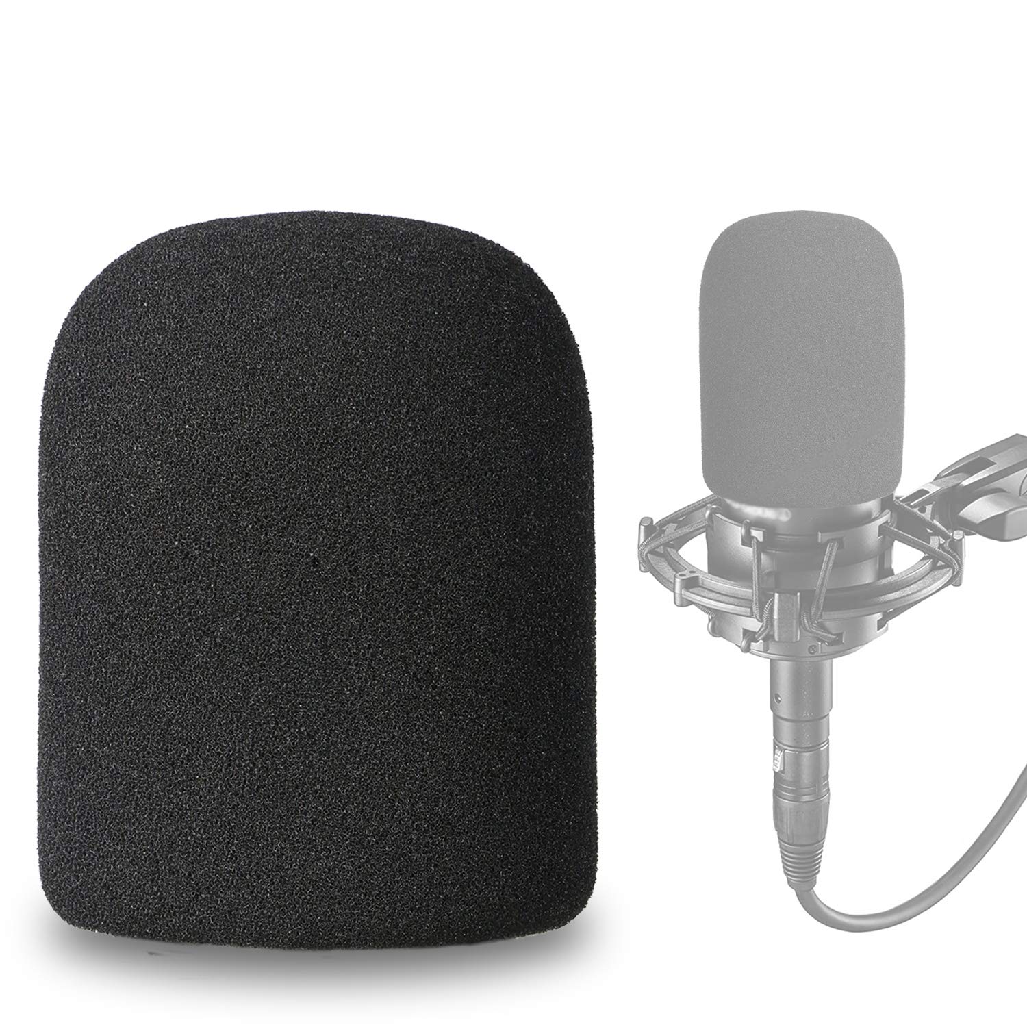 SUNMON AT2035 Windscreen Cover - Perfect Mic Pop Filter Foam Cover for Audio Technica AT2035 Microphone into Clean Sounding