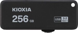 kioxia u365 transmemory 256gb usb3.2 gen 1 r150 flash drive portable data disk usb stick black lu365k256gg4