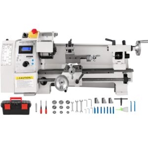 vevor mini metal lathe 8"x14", mini lathe machine 2250 prm variable speed change,precision mini lathe 600w metal working lathe, small metal lathe, milling machine for various types of metal turning