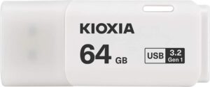 kioxia 64gb transmemory u301 usb 3.2 flash drive, white