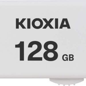 Kioxia U203 Slide TransMemory 128GB USB2.0 Flash Drive Portable Data Disk USB Stick White LU203W128GG4