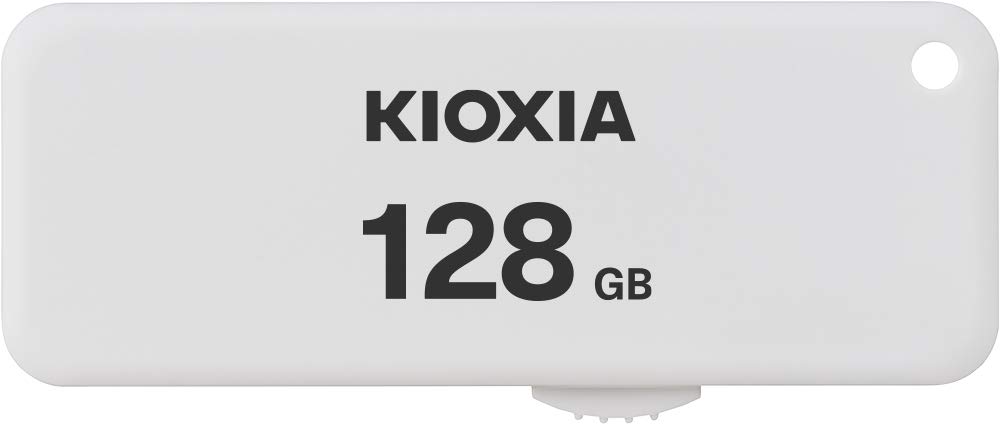 Kioxia U203 Slide TransMemory 128GB USB2.0 Flash Drive Portable Data Disk USB Stick White LU203W128GG4