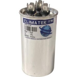 climatek round capacitor - fits miller # 621153 | 45/7.5 uf mfd 370/440 volt vac