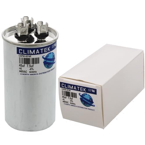 ClimaTek Round Capacitor - fits Miller # 621153 | 45/7.5 uf MFD 370/440 Volt VAC