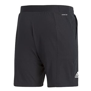 adidas Men's Club Stretch-Woven Tennis Shorts, Black/White, Medium