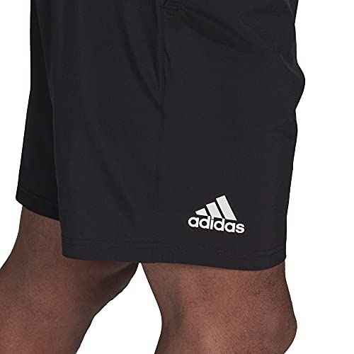 adidas Men's Club Stretch-Woven Tennis Shorts, Black/White, Medium