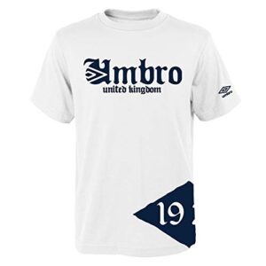 umbro men's heritage uk shirt, white/navy medium