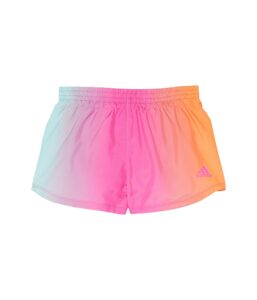 adidas girl's ombre woven shorts (big kids) scream pink lg (14 big kids)