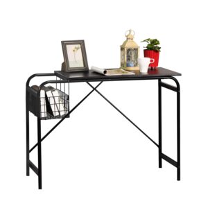 modern writing computer desk with storage, simple style study desk laptop table for home, office, workstation