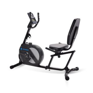 stamina recumbent exercise bike 1346 - exercise bike with smart workout app - recumbent exercise bike for home workout - up to 250 lbs weight capacity black