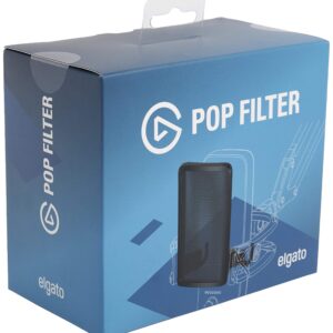 Elgato Pop Filter - Anti-Plosive Noise Shield Eliminates Pops and Hisses, Dual-Layer Steel Mesh with Magnetic Attachment Points, Custom Built for Elgato Wave:1/3, Black