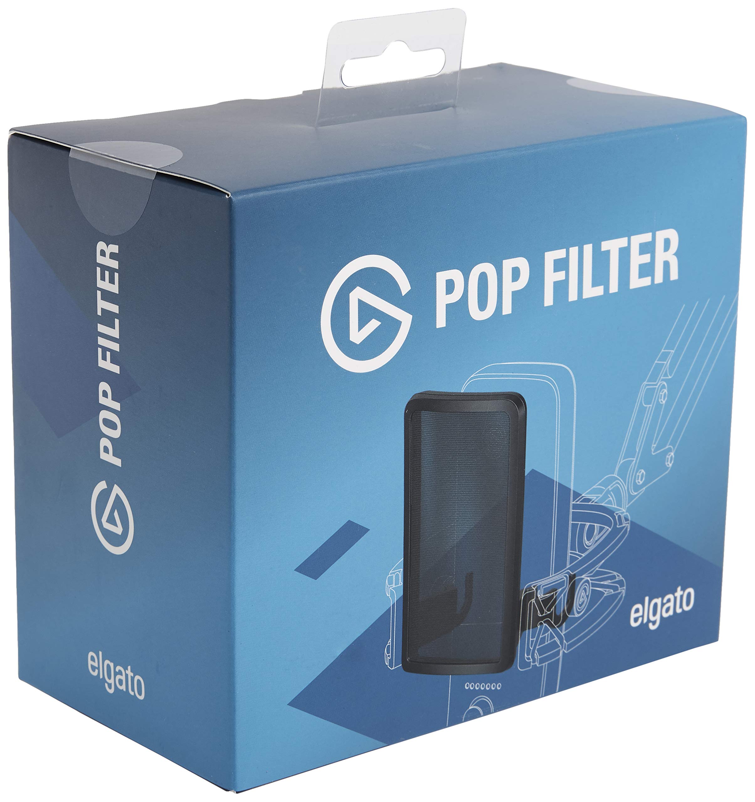 Elgato Pop Filter - Anti-Plosive Noise Shield Eliminates Pops and Hisses, Dual-Layer Steel Mesh with Magnetic Attachment Points, Custom Built for Elgato Wave:1/3, Black