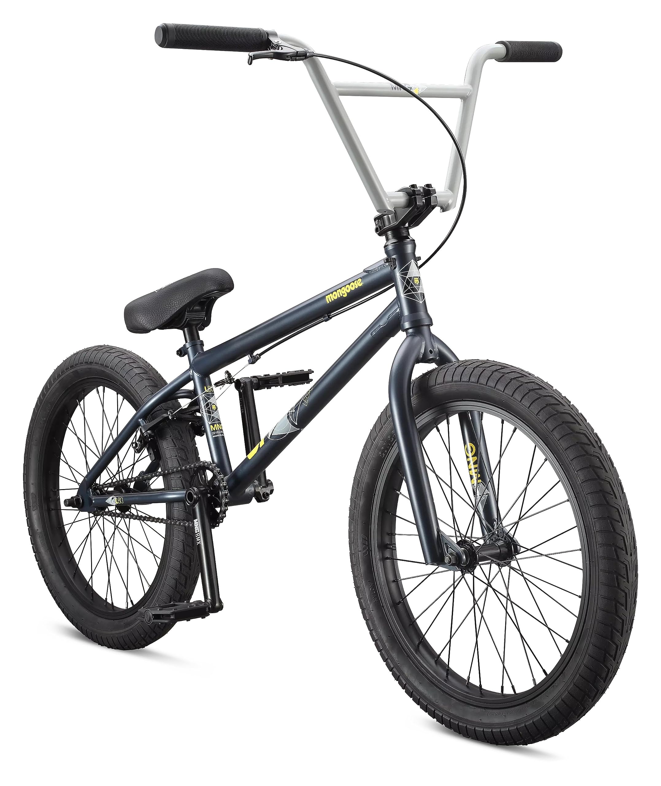 Mongoose Legion L80 Freestyle BMX Bike for Advanced-Level Riders, Adult Men Women, 4130 Chromoly Frame, and 20-Inch Wheels, Dark Blue