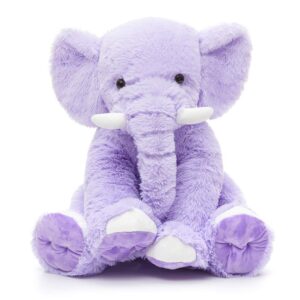 maogolan cute stuffed elephant purple soft elephant stuffed animal plush toy 20''